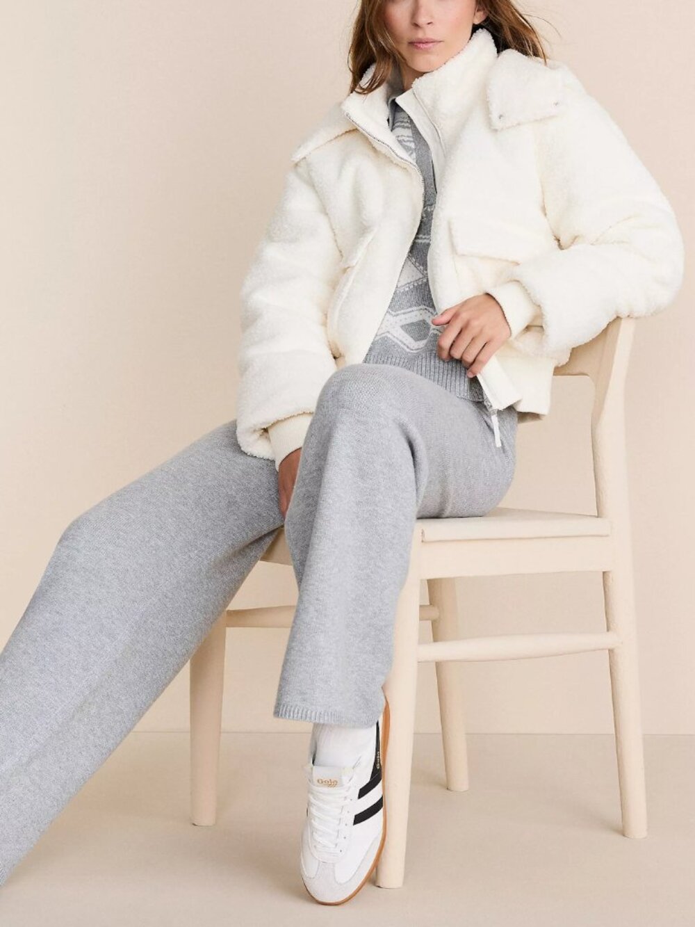 NEW Lou & Grey Hooded Sherpa Jacket Size L